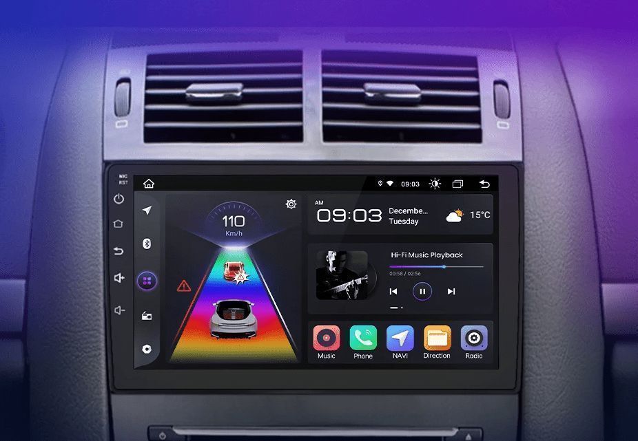 Radio Android 9” CarPlay Android Auto – Peugeot 407 2004–2011 PL