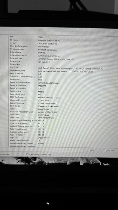 Asus TUF Gaming A15 2022