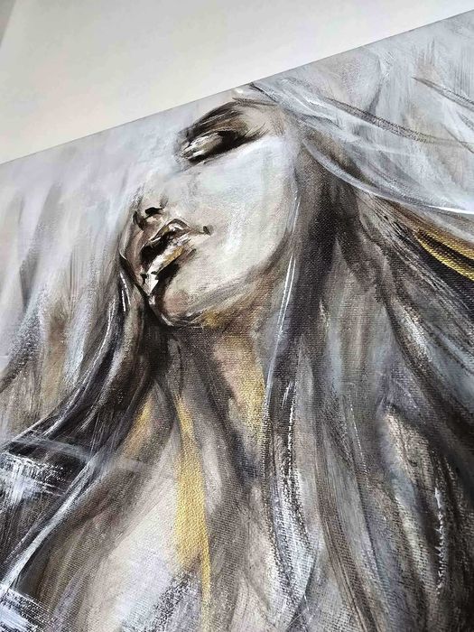 Esencja kobiecej figury  100x80 akryl na płótnie