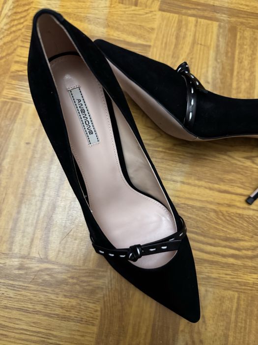 Класичні замшеві чорні туфлі р.40