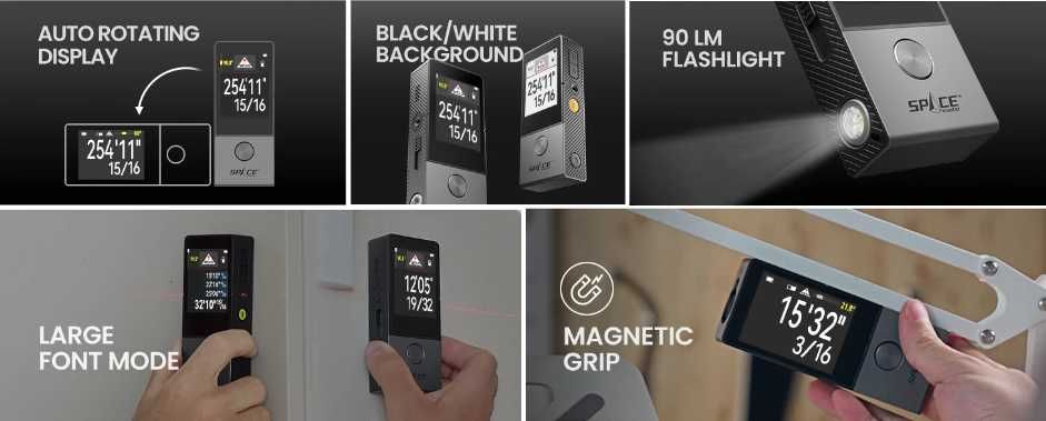 Цифровой лазерный дальномер Mileseey D9 PRO лазерна рулетка 100 м