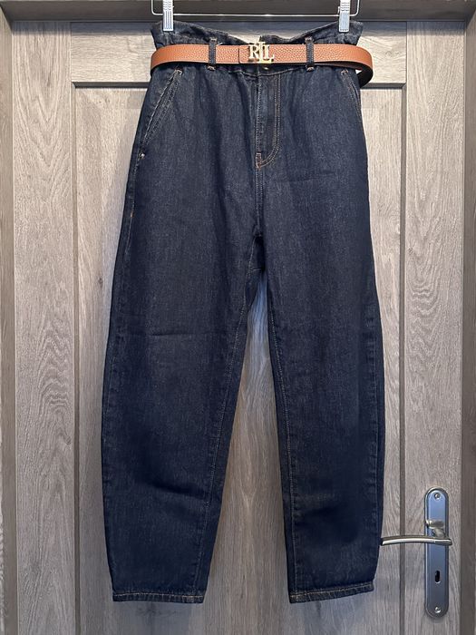 Zara granatowe dzinsy baggy 36 38 hit