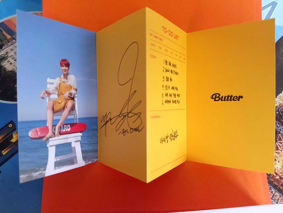Jimin Butter folded message card