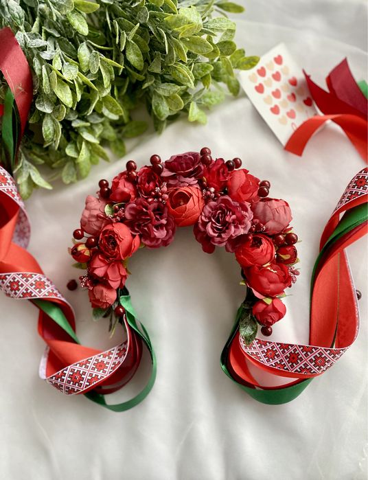 Віночок червоний, вінок бордовий, обідок