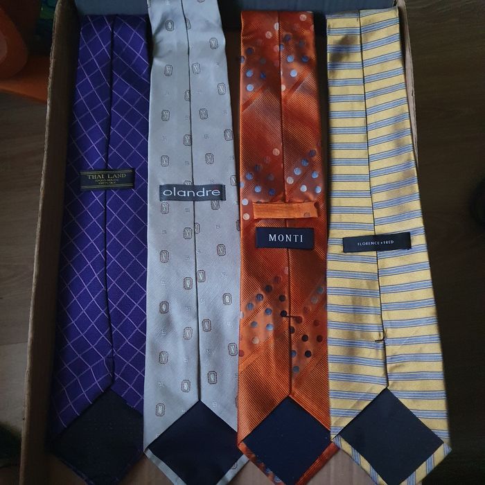 Zestaw krawatów jedwab 100g(niebieski k.)