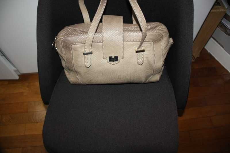 Tote bag em pele café com leite da uterqüe