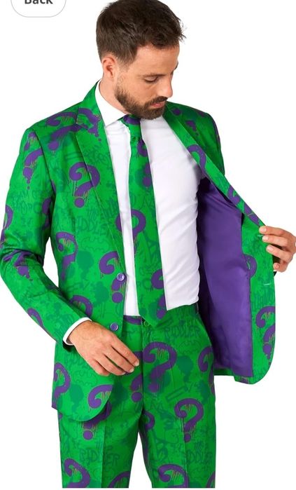 XL.Męski kostium Offstream DC Comics Riddler™ – Halloween