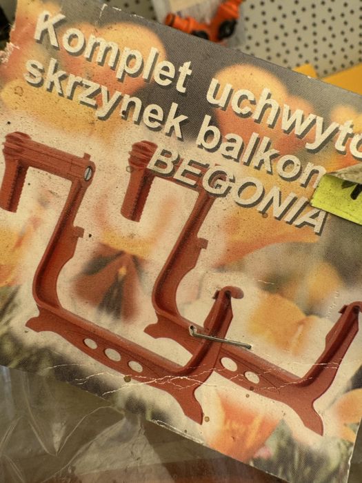 Uchwyty do skrzynek ogrodowych Begonia nowe