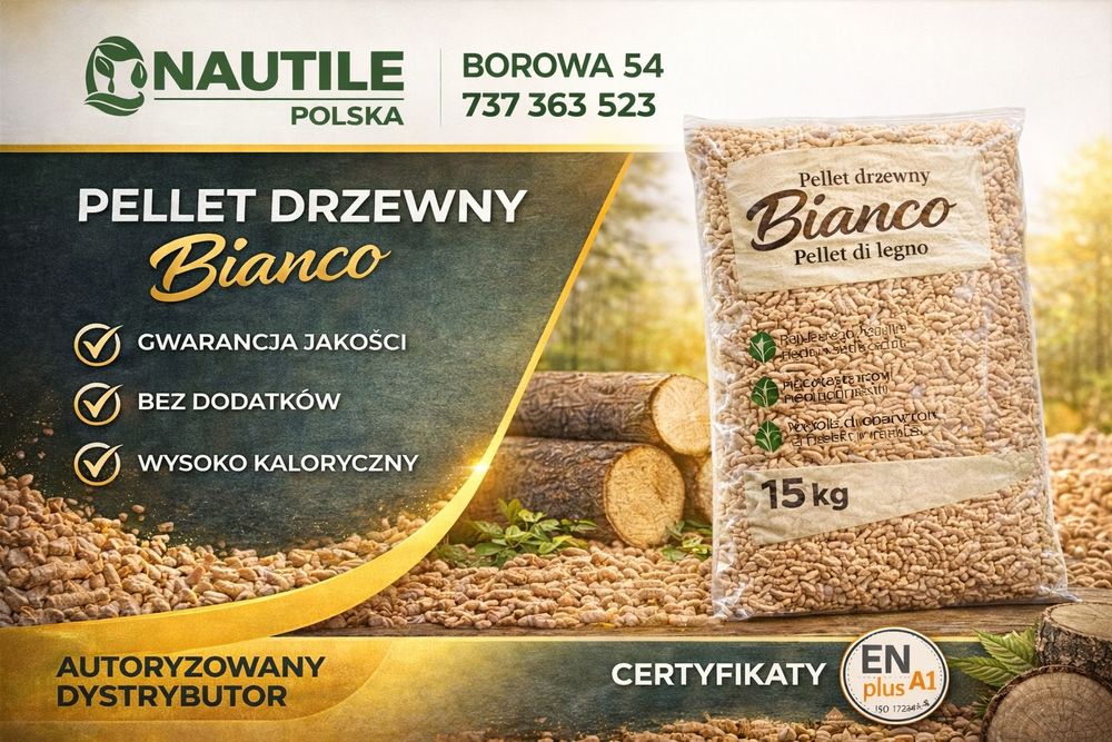 Pellet BIANCO A1 15 kg Polski ŚWIERKOWY