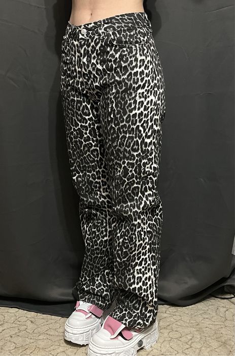 джинсы тигровые леопардовые