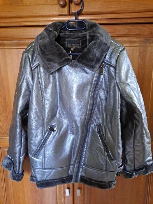 Oryginalna, błyszcząca stylowa ramoneska, 46