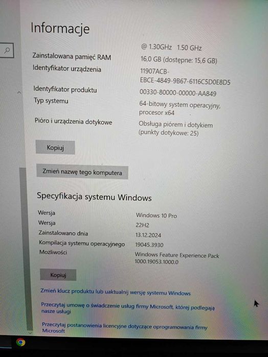 Microsoft Surface Laptop 3 13,5"  Dotyk / Windows 10
