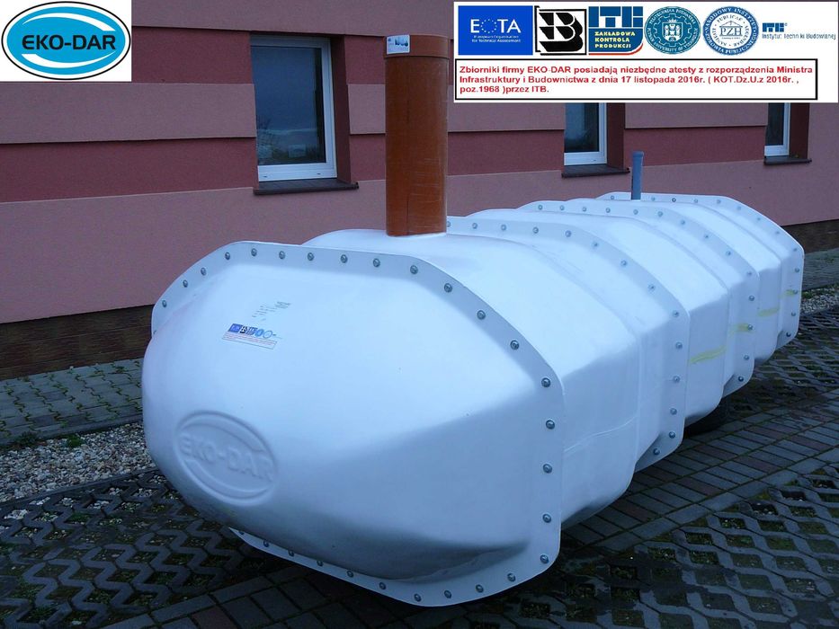 Szambo szamba plastikowe 6640L producent Atesty ITB Atest PZH Promocja