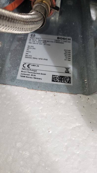 Esquentador novo Bosch gás Natural