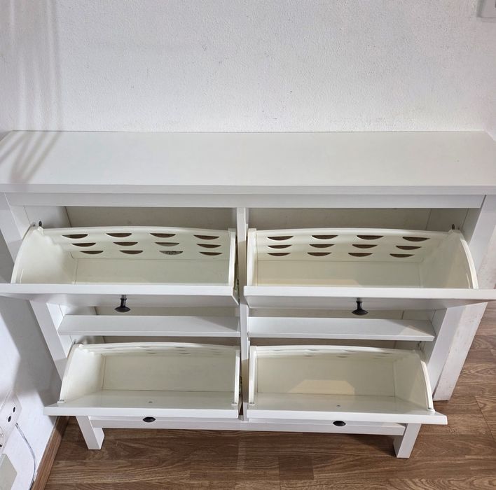 Sapateira branca HEMNES IKEA