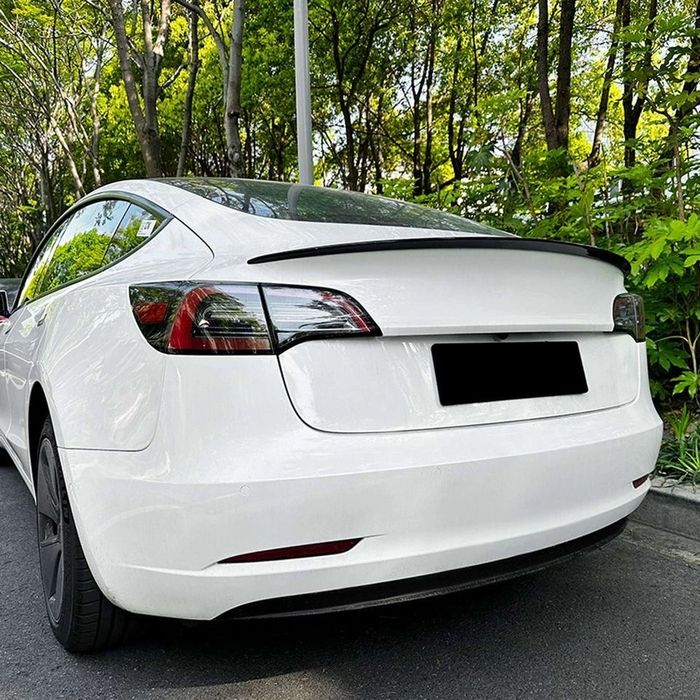 Tesla 3 / Y спойлер багажника сабля М4 стиль черный глянец