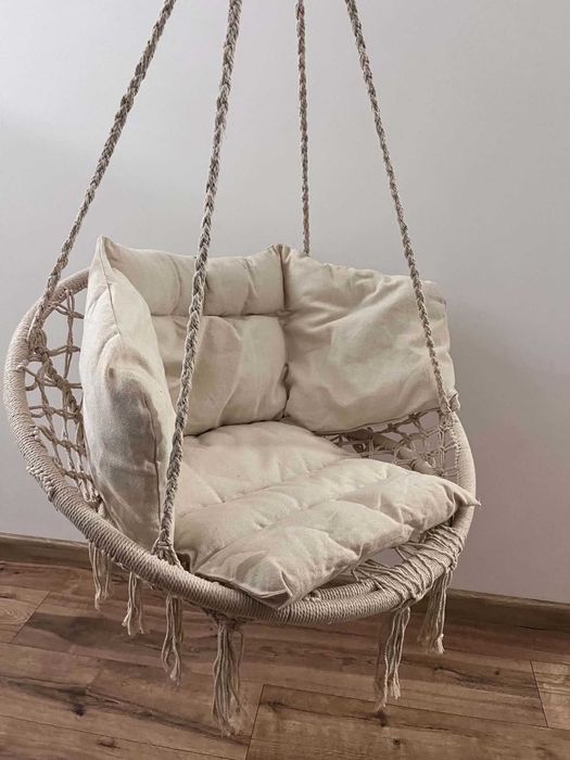 Fotel bujany  z poduchą Boho