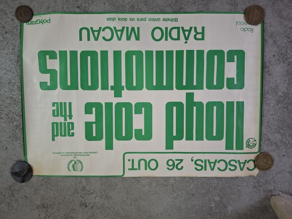 Cartaz concero 1985 cascais radio macau loyd cole