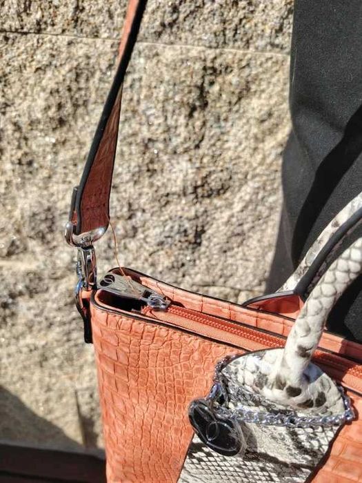 Bolsa Micussi Design Coral com Padrão Serpente Crocodilo ENVIO GRATIS