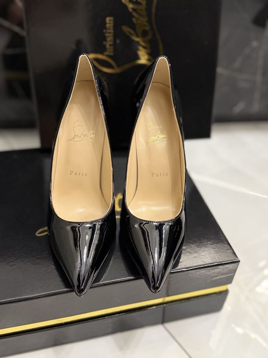 Szpilki Louboutin Black Leather