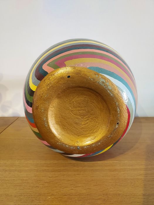 Garrafão Grande de Vidro Pintado à Mão