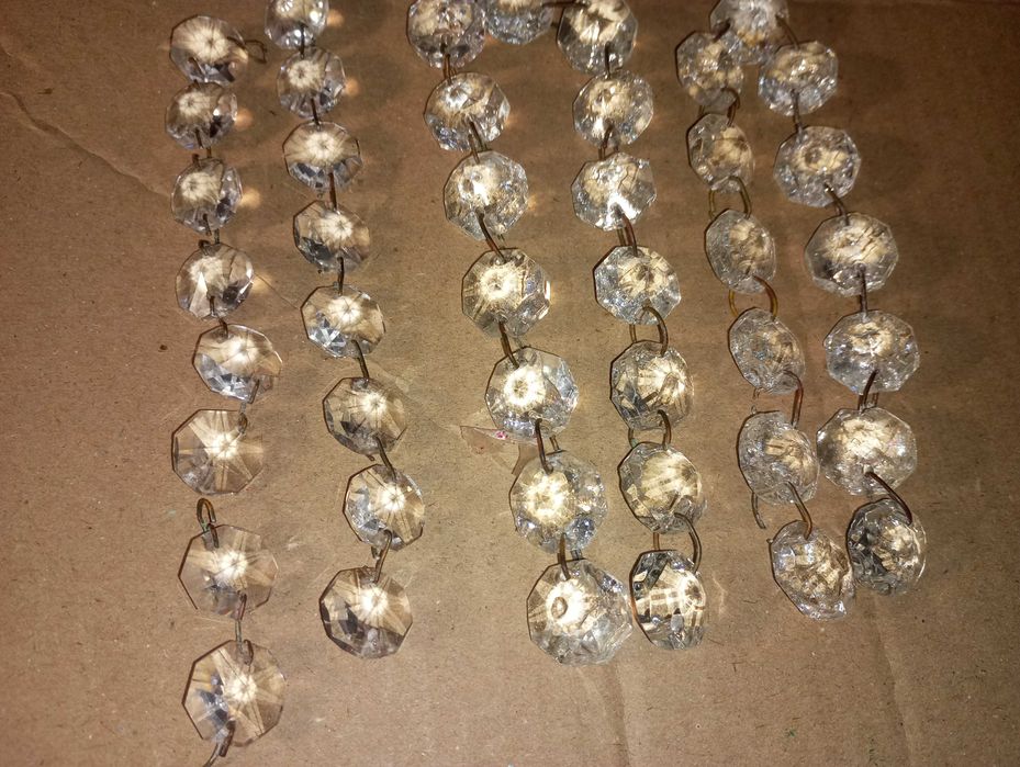 Хрустальные висюльки стекляшки 145 шт чешского светильника люстры бра