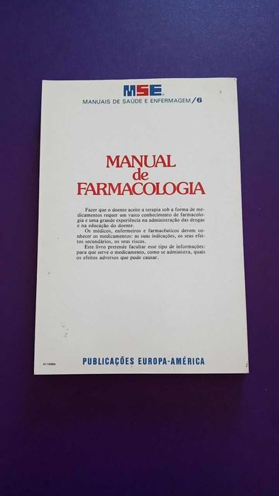 Manual de Farmacologia de Eduardo Gomes, 1983