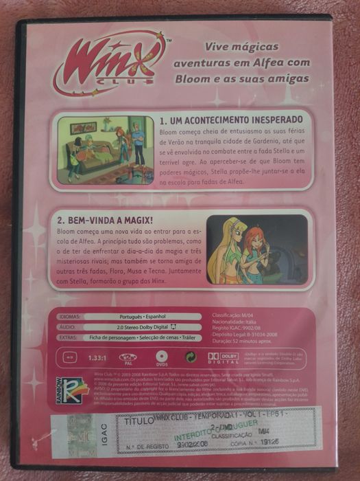 Clube winx  dvd.