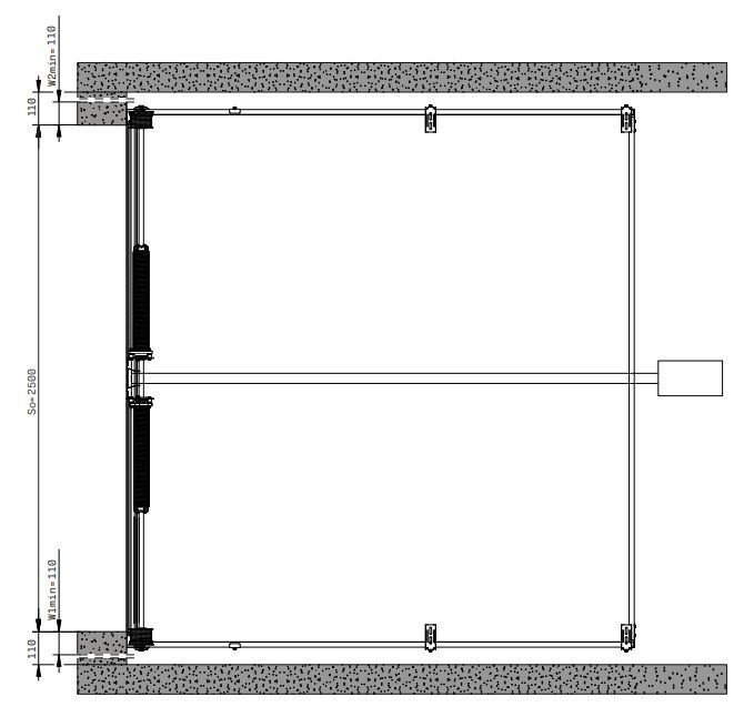 Brama segmentowa 2500x2125 UniTherm Wiśniowski z napędem od ręki