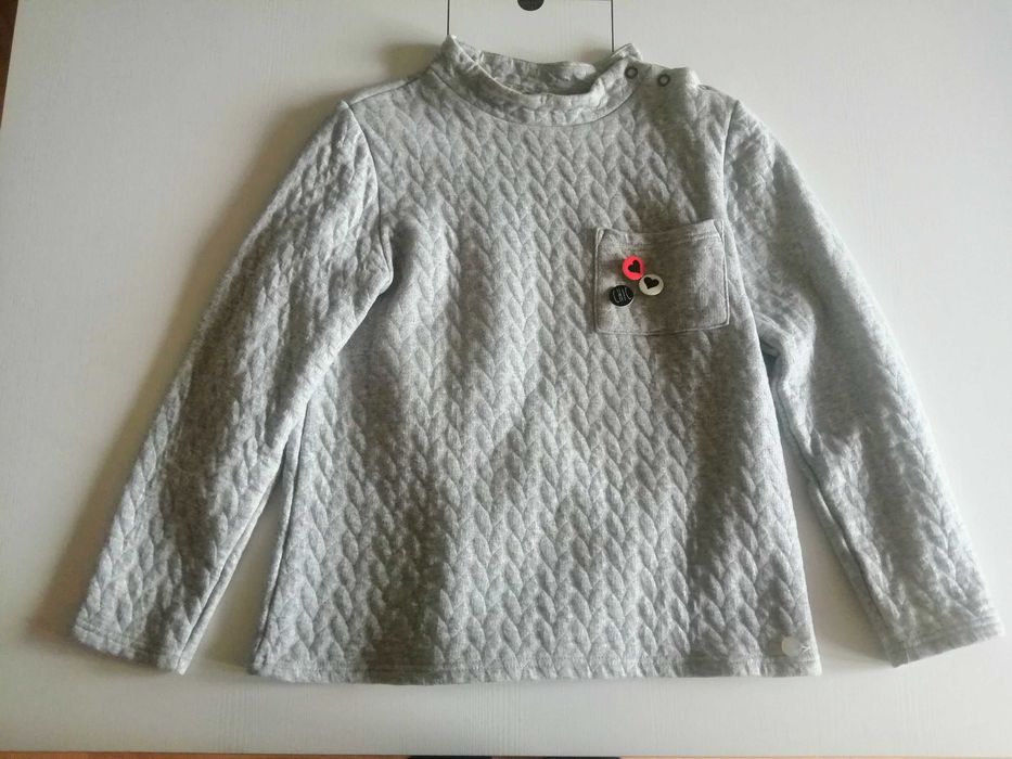 coccodrillo bluza szara połysk półgolf przypinki 158