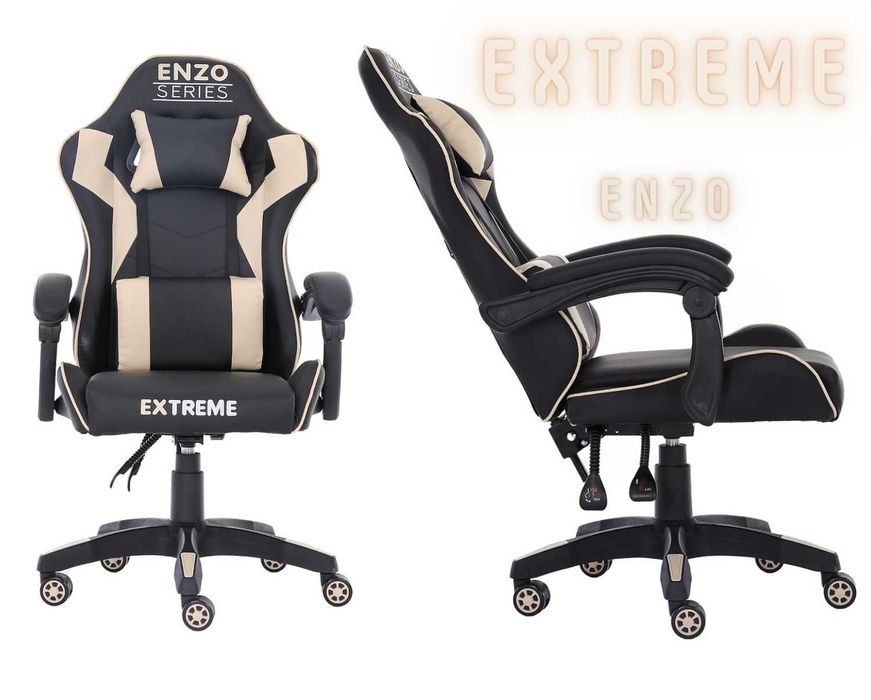 Profesjonalny Fotel Gamingowy dla Gracza Extreme ENZO Beige