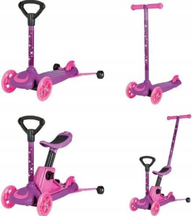 Hulajnoga różowa 4w1