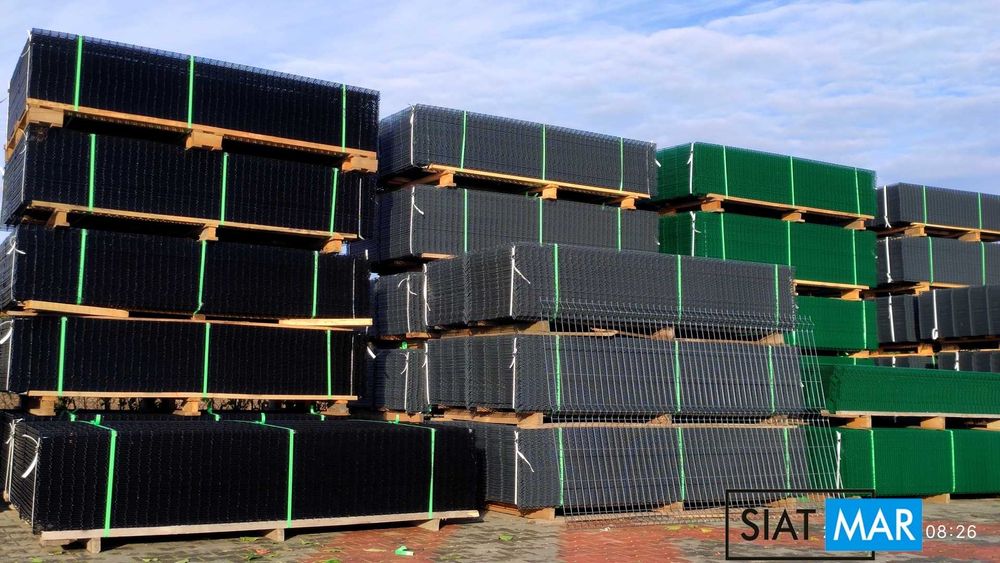 Ogrodzenie panelowe panele Komplet Dostawa fi 4 mm h 153 - 46 zł.za mb