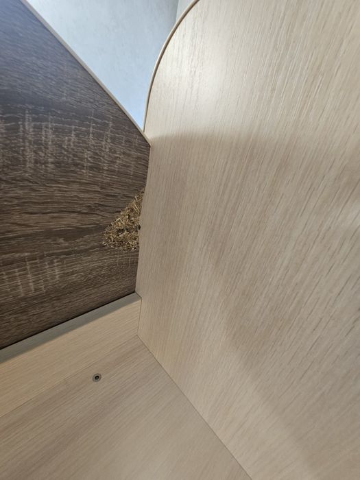 Двоповерхове ліжко горище дитяче Томік з диваном дуб молочний з трюфелем