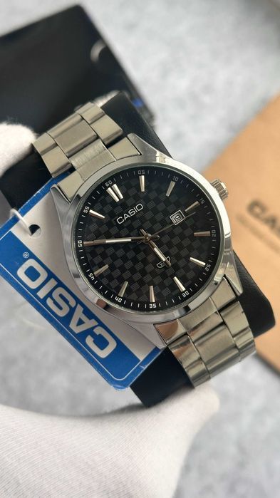 Годинник Casio MTP-VD03 Silver/Black | Наручные часы | Vintage A159