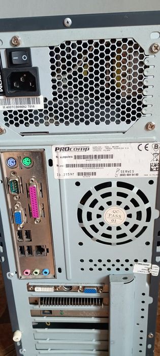 Dwurdzeniowy komputer stacjonarny retro PC+ zestaw