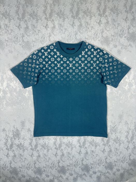 Футболка Louis Vuitton Gradient Monogram Jacquard (Teal) Size L/M