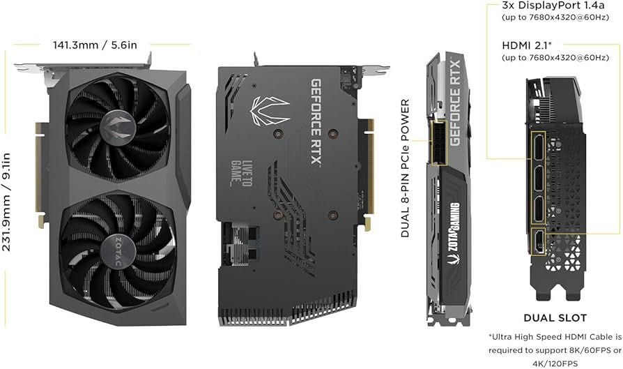 RTX 3070 8gb ZOTAC TWIN EDGE OC