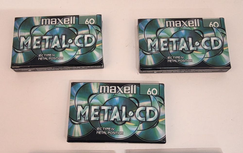 MAXELL  cd 60 type IV metal kaseta magnetofonowa 3 sztuki.
