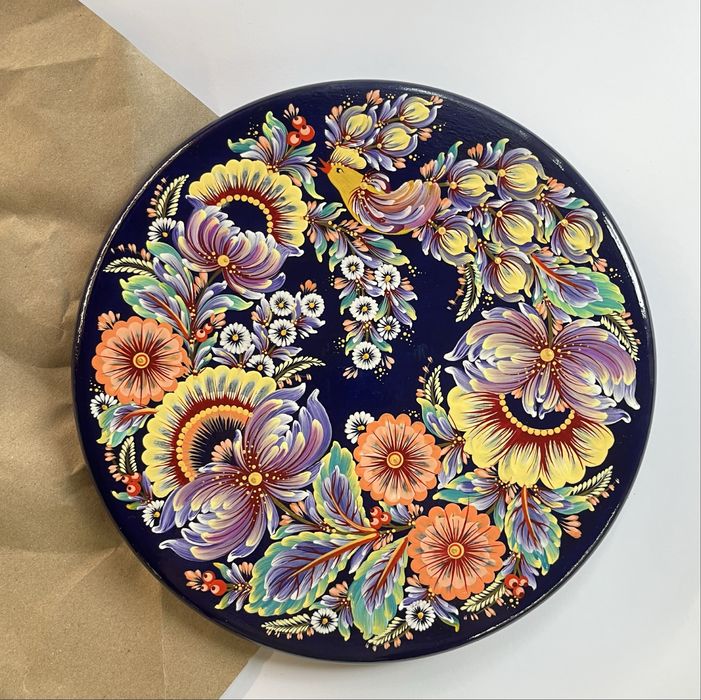 Тарілка петриківський розпис