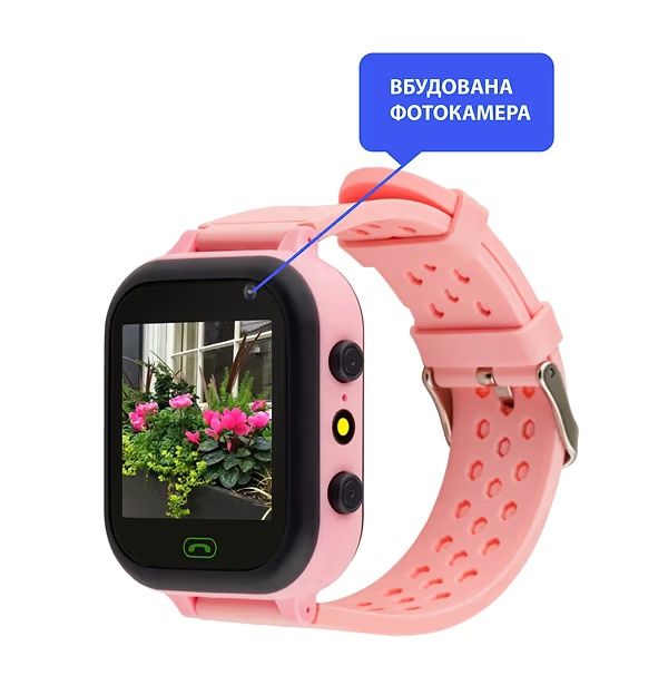 Дитячий годинник AmiGo GO009 Camera+LED WIFI Pink