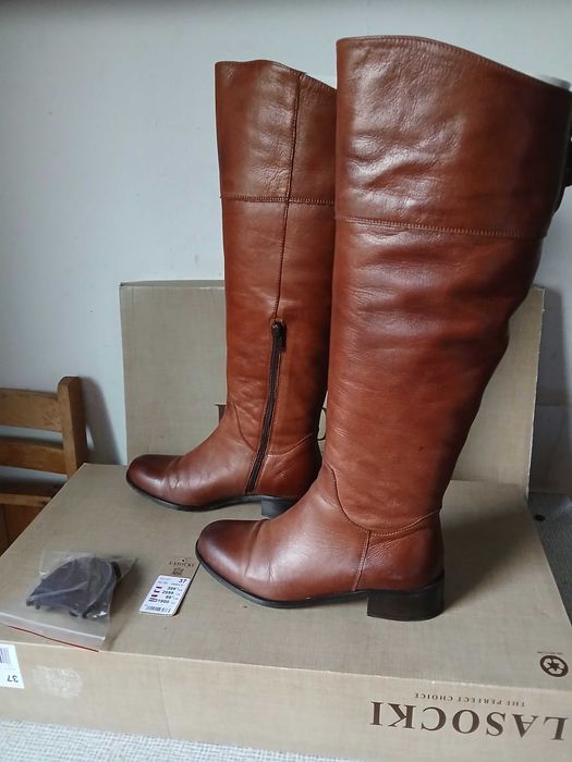 Kozaki damskie z naturalnej skóry