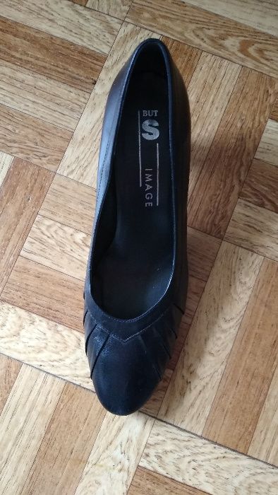 Buty- czółenka skórzane But-S rozm 40, czarne