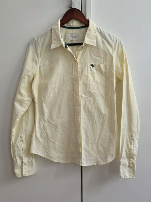 Abercrombie & Fitch damska koszula L fit M żółta masełkowa USA