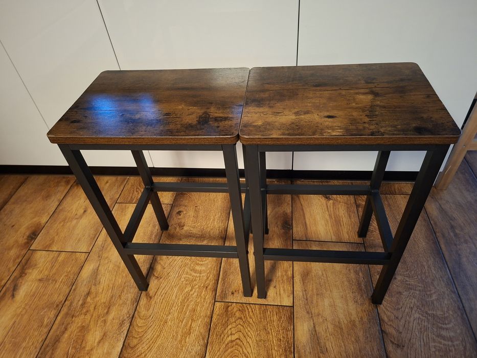 Hokery loft wysokie taborety barowe x 2