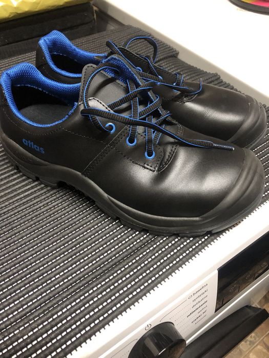 Atlas Anatomic Bau 460 Obuwie robocze Obuwie ochronne S3 Skóra Czarne