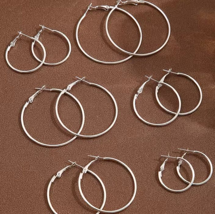 Сережки кільця набір