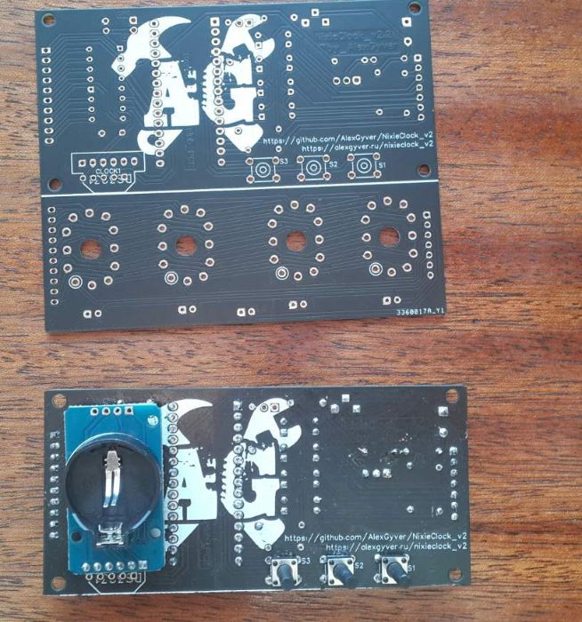 Плата. Кит набор для сборки   (ламповые часы на ИН-12 от AlexGyver)
