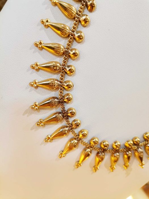 Złoty łańcuszek, kolia damska.