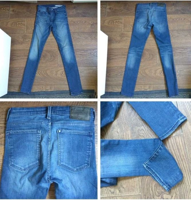 Джинсы брюки зауженные прямые мужские armani XS-M чоловічі малий р-р